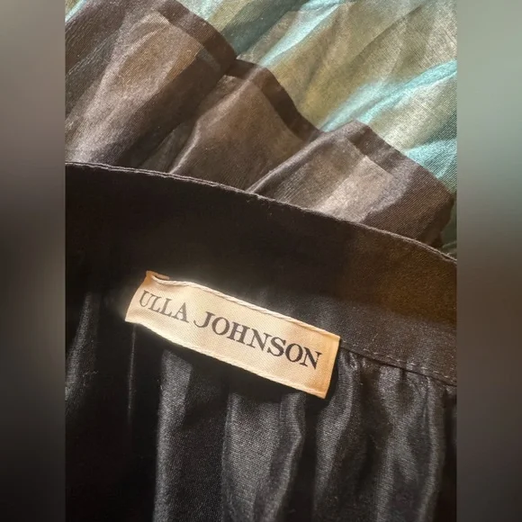 Ulla Johnson Colorblock Midi Dress in Black, Gold, and Cream - Picture 10 of 11